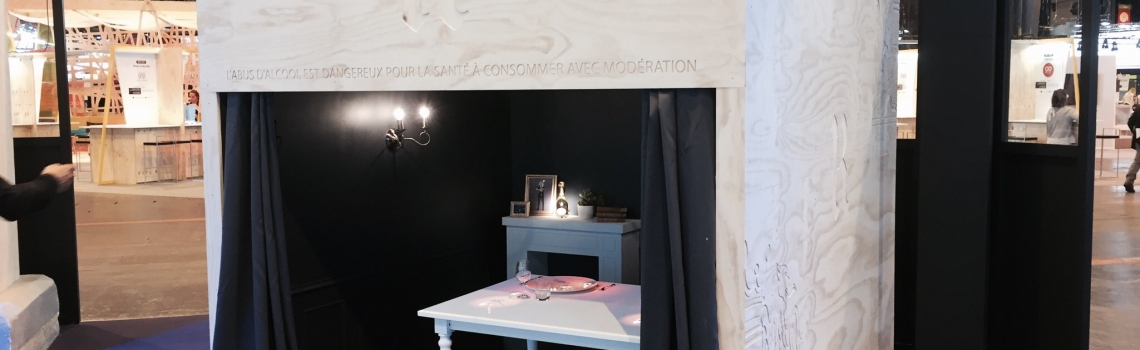 Ruinart – Tiny Box – Petit R – décor vidéo mapping